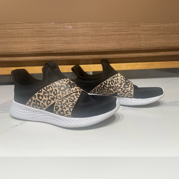 Adidas Women's Black and Leopard Print Sneakers - Picture 7 of 10